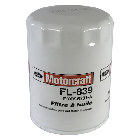 Motorcraft Oil Filter, Fl839 FL839